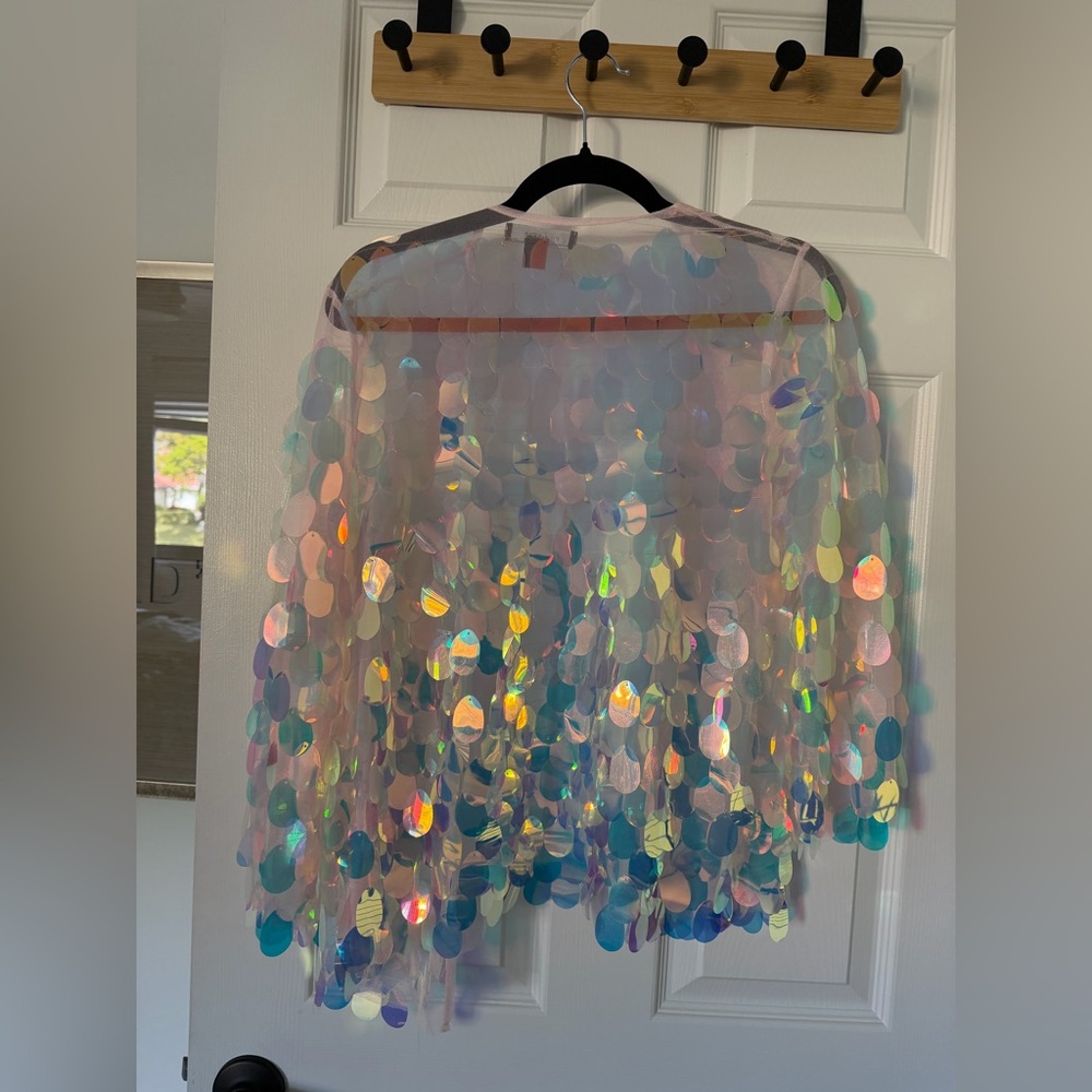 Statement Iridescent Sequin Jacket - image 4